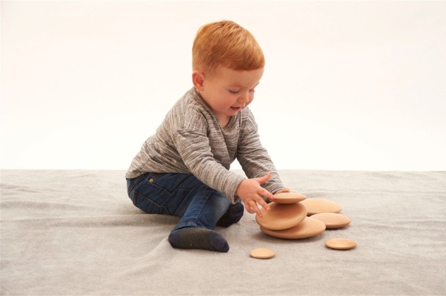 Spielzeug TickiT | Sensoriksteine Aus Holz - Natur, 7 Stk.