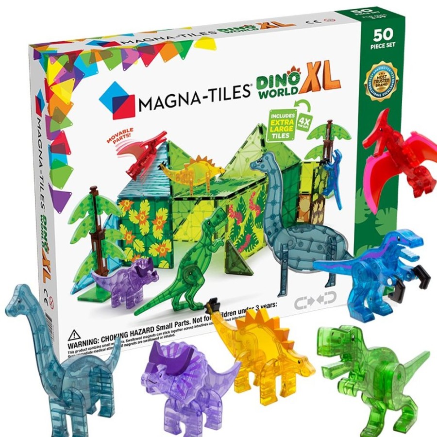 Spielzeug Magna-Tiles | Magna-Tiles - Dino World Xl, 50 Teile