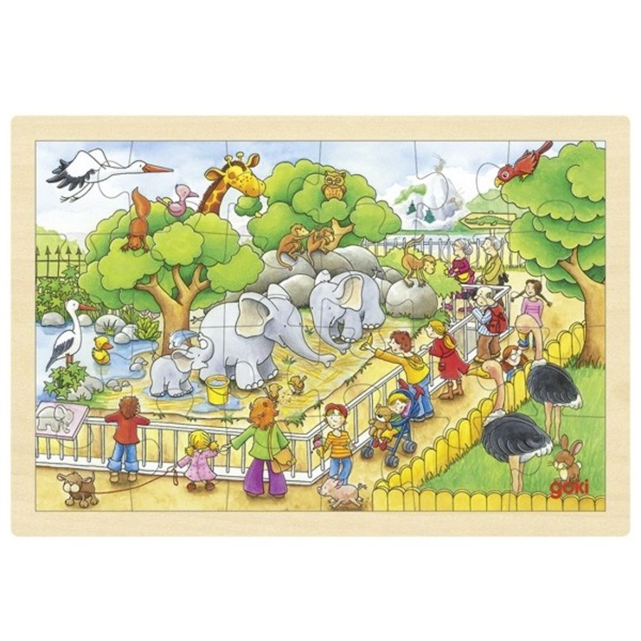 Spielzeug goki | Einlegepuzzle - Zoo, 24 Teile