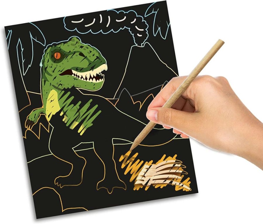 Spielzeug SES Creative | Scratch Art Kratzkunst - Glow In The Dark Dinosaur