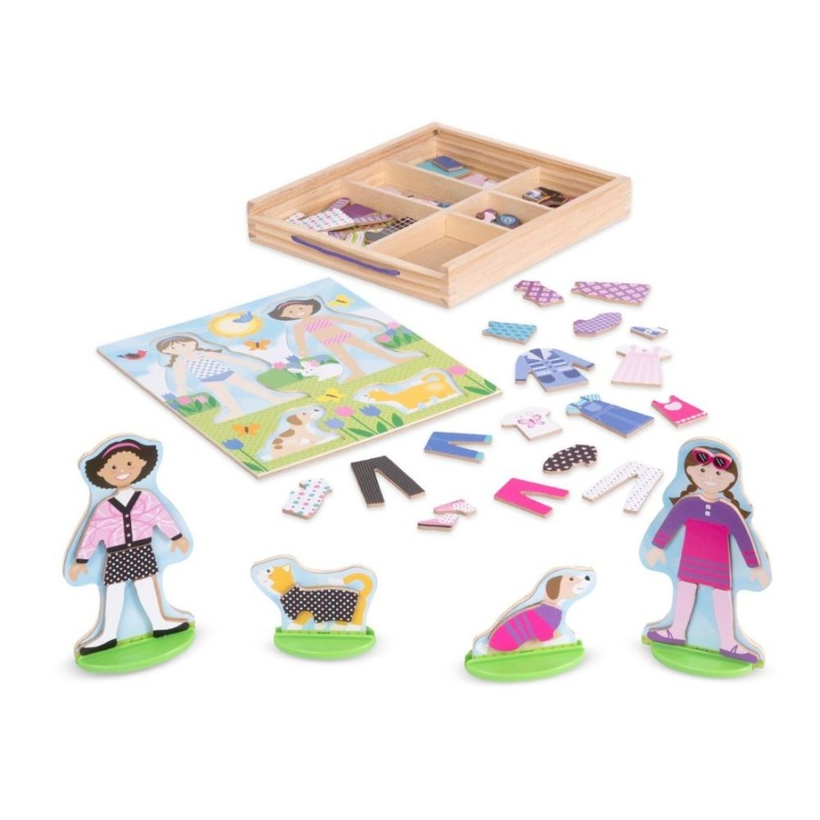 Spielzeug Melissa and Doug | Anziehpuppe Beste Freundinnen - Magnetisch