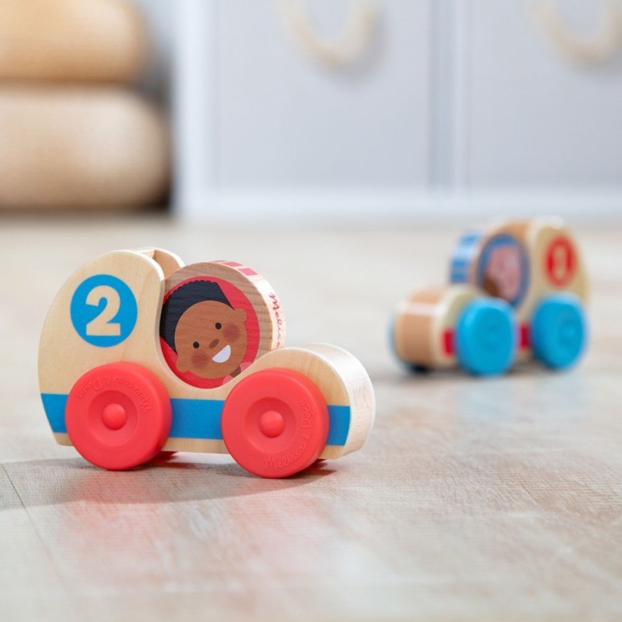 Spielzeug Melissa and Doug | Go Tots - 2 X Holzautos 4-Teilig