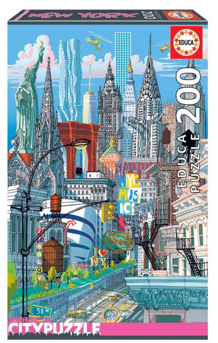 Spielzeug Educa | Puzzle, 200 Teile - New York