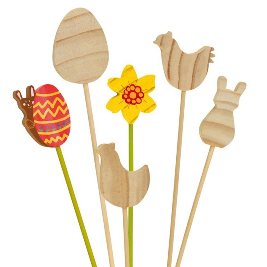 Spielzeug Eduplay | Blumenstabe Zum Selber Malen - Ostern, 12 Stk