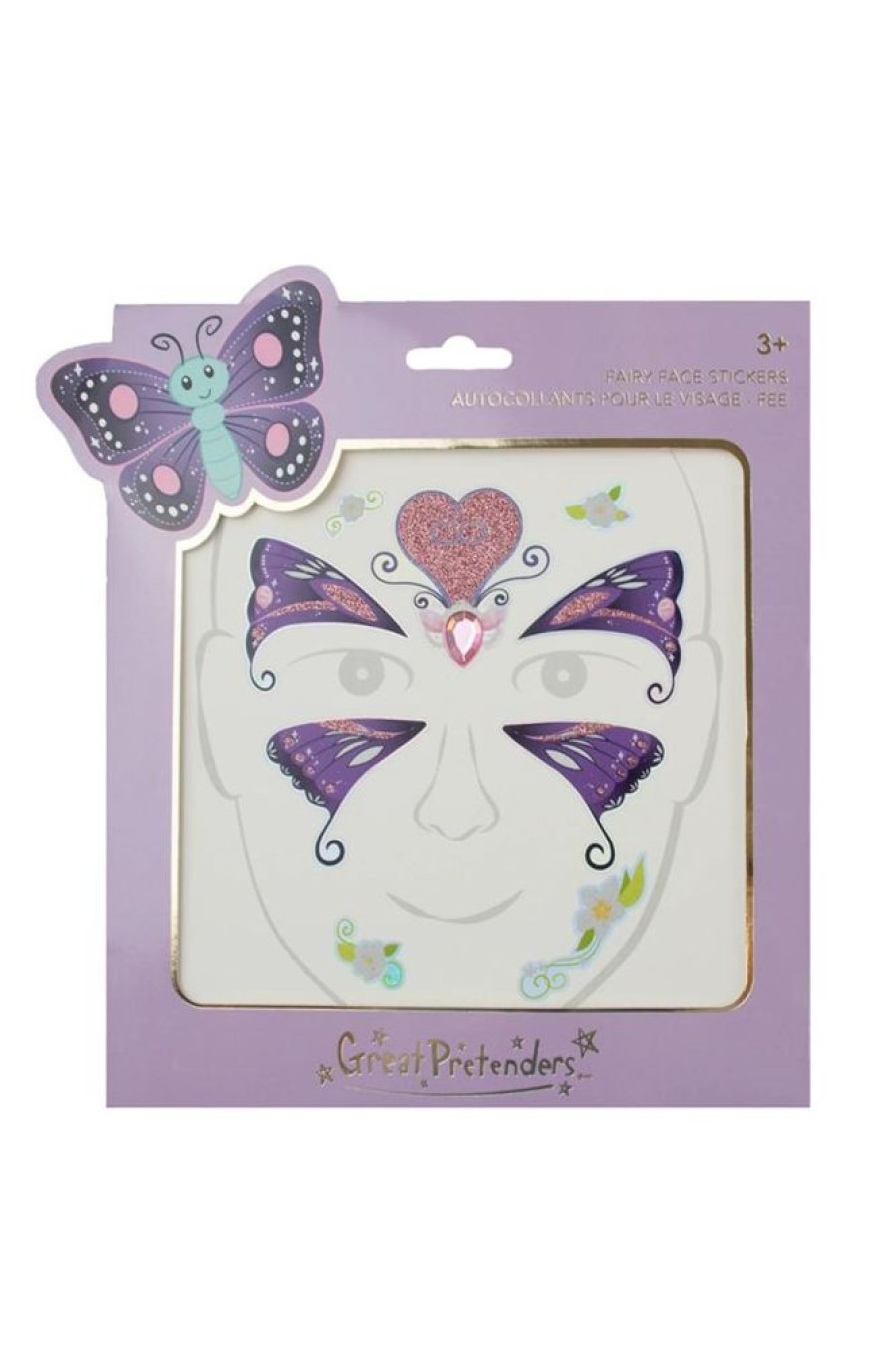 Spielzeug Great Pretenders | Face Stickers - Schmetterling / Fee