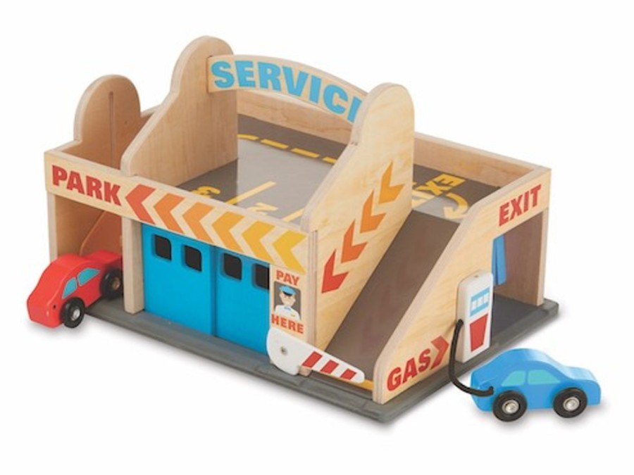 Spielzeug Melissa and Doug | Parkhaus Und Tankstelle