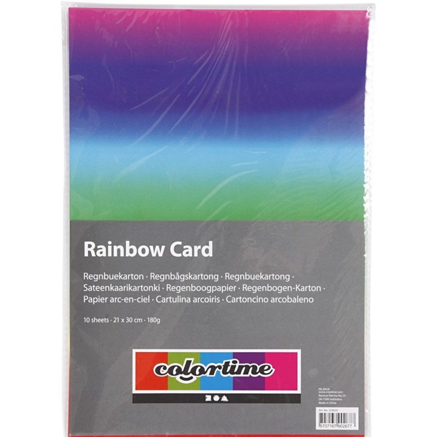 Spielzeug ToyAcademy | Regenbogenkarton A4, 10 Bogen