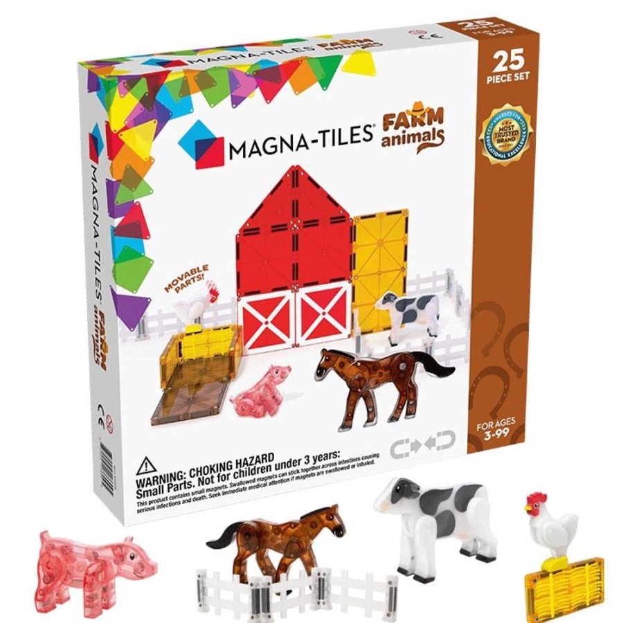 Spielzeug Magna-Tiles | Magna-Tiles - Bauernhoftiere, 25 Teile