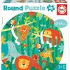 Spielzeug Educa | Rundes Puzzle M. 28 Teilen - Urwaldtiere