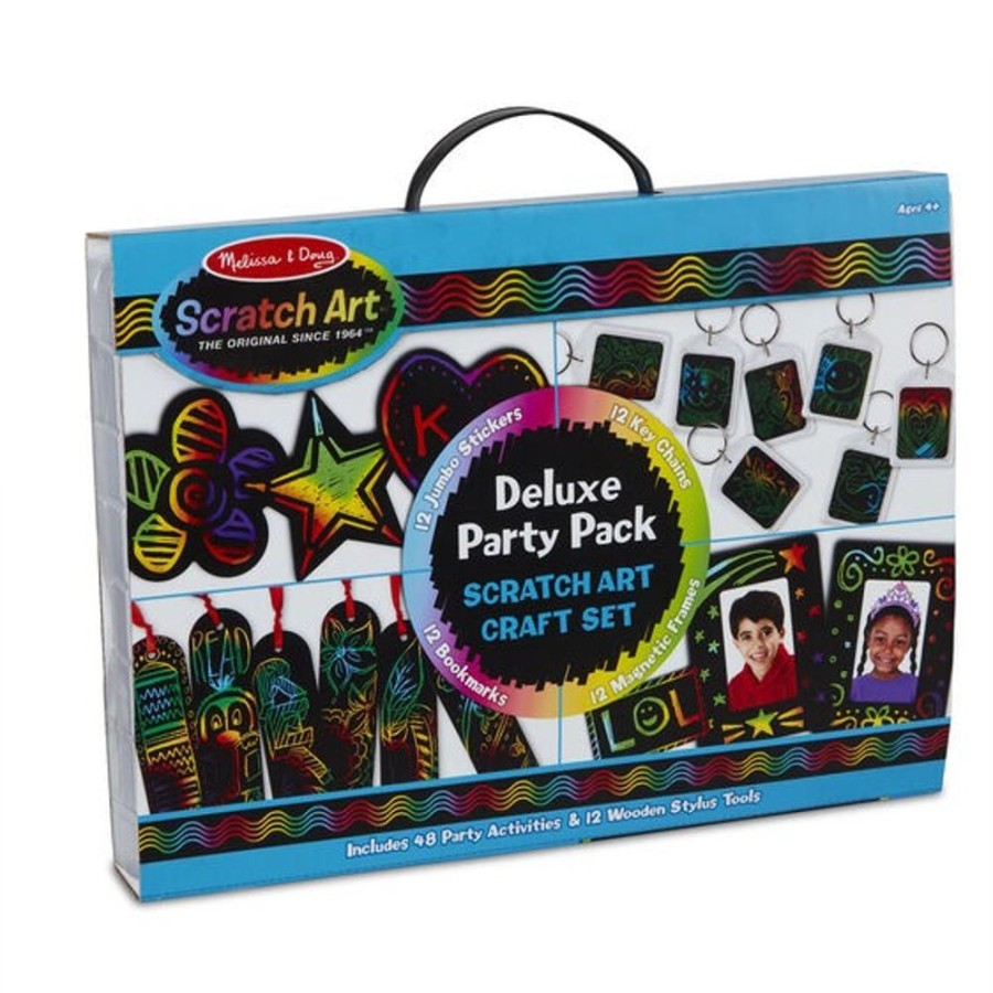 Spielzeug Melissa and Doug | Scratch Art Kratzkunst - Deluxe Party-Set