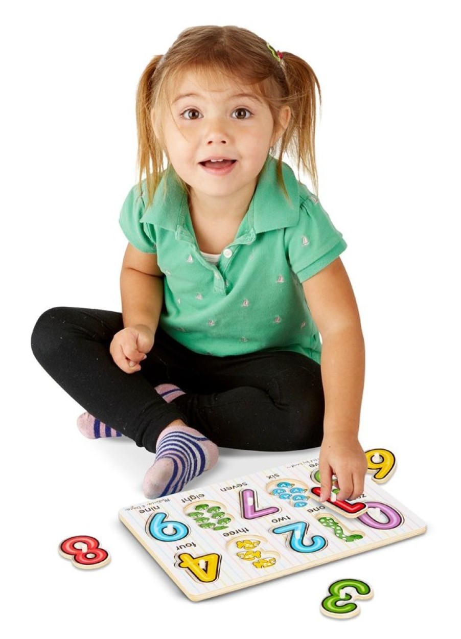 Spielzeug Melissa and Doug | Knopfpuzzle - Zahl Bis 10