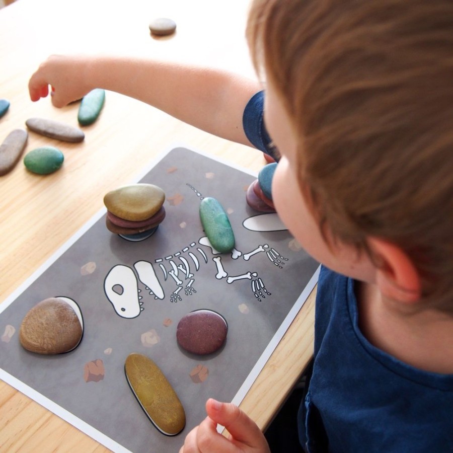 Spielzeug EDX | Sensoriksteine Spielset Mit Karten- Bio, 36 Stk.