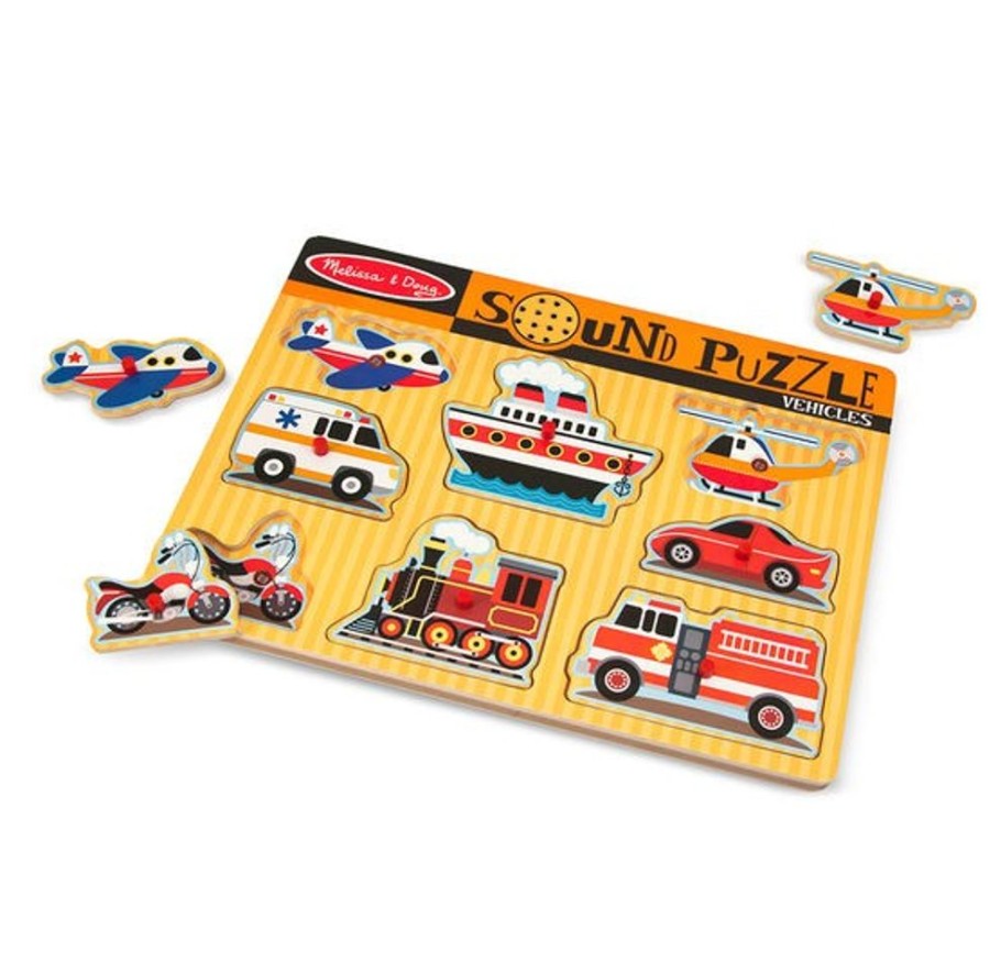 Spielzeug Melissa and Doug | Puzzle Mit Ton - Fahrzeuge