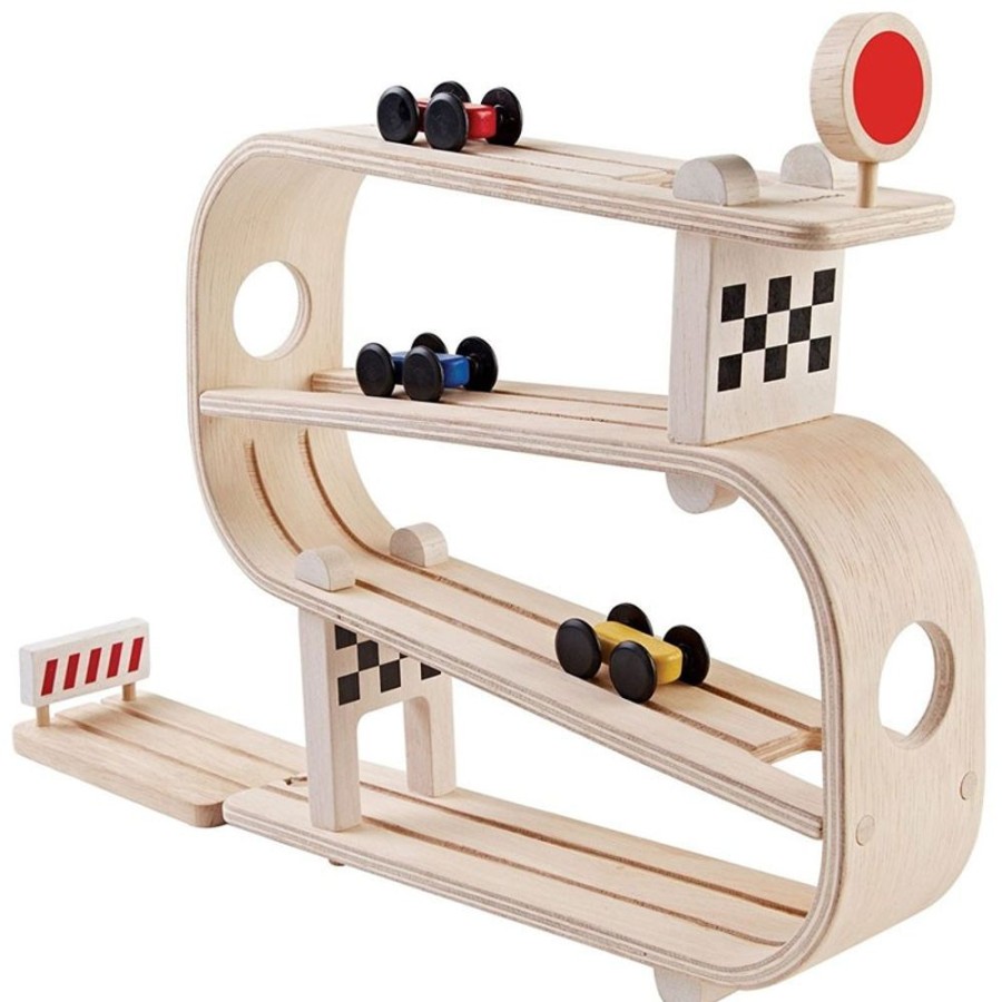 Spielzeug PlanToys | Autorennbahn Aus Holz