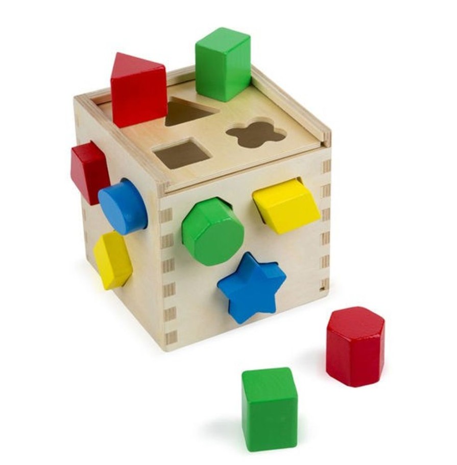 Spielzeug Melissa and Doug | Steckkasten Mit Geometrischen Klotzen