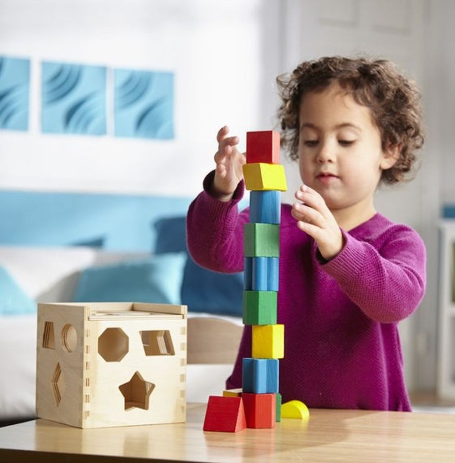 Spielzeug Melissa and Doug | Steckkasten Mit Geometrischen Klotzen