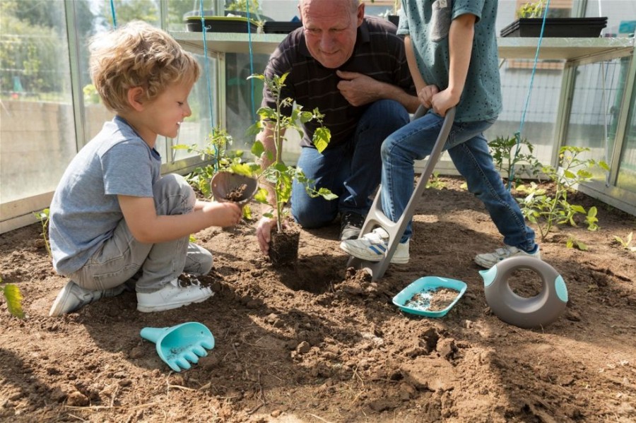 Spielzeug Quut | Sandspielzeug Schaufel Und Rechen - Grau / Blau