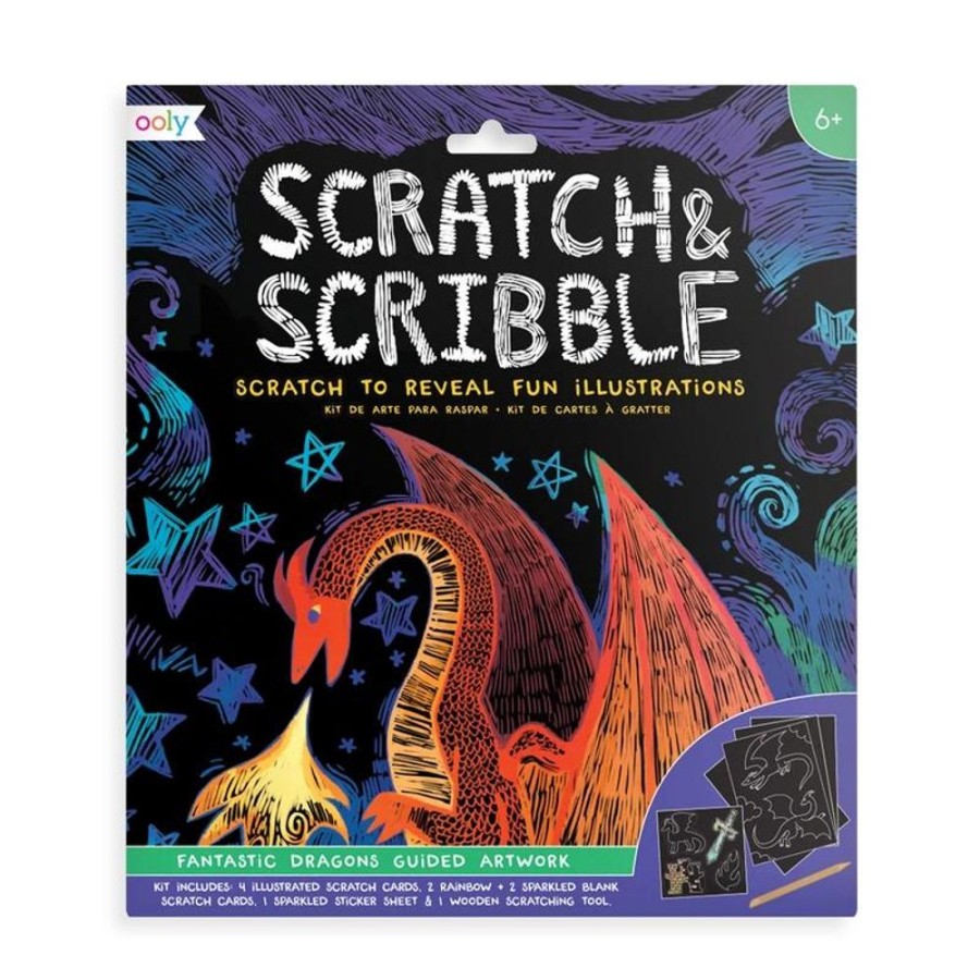 Spielzeug OOLY | Scratch & Scribble - Fantastische Drachen