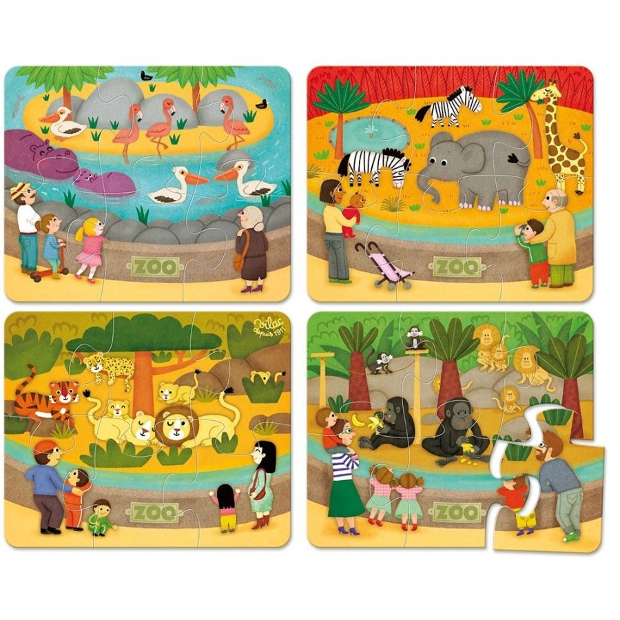 Spielzeug Vilac | Puzzle Aus Holz - Der Zoo, 4 Stk.