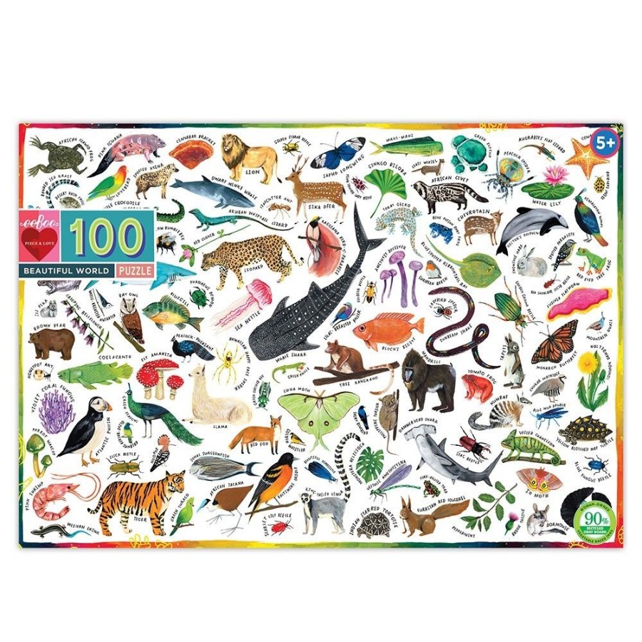 Spielzeug eeBoo | Puzzle Tiere Weltweit - 100 Teile