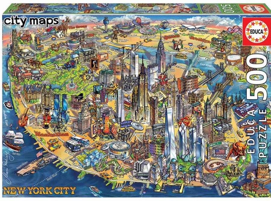 Spielzeug Educa | Puzzle, 500 Teile - Stadtplan New York