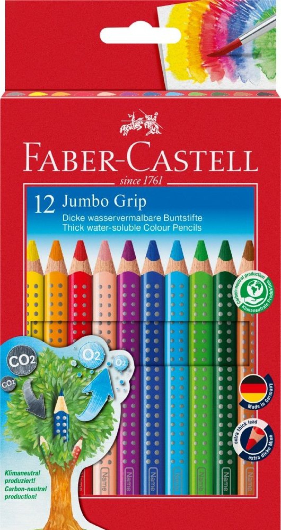 Spielzeug Faber-Castell | Faber Castell Buntstifte Jumbo Grip - 12 Stk.